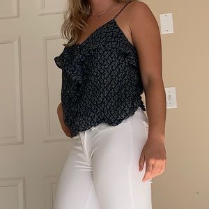 Flowy Navy Blue Blouse